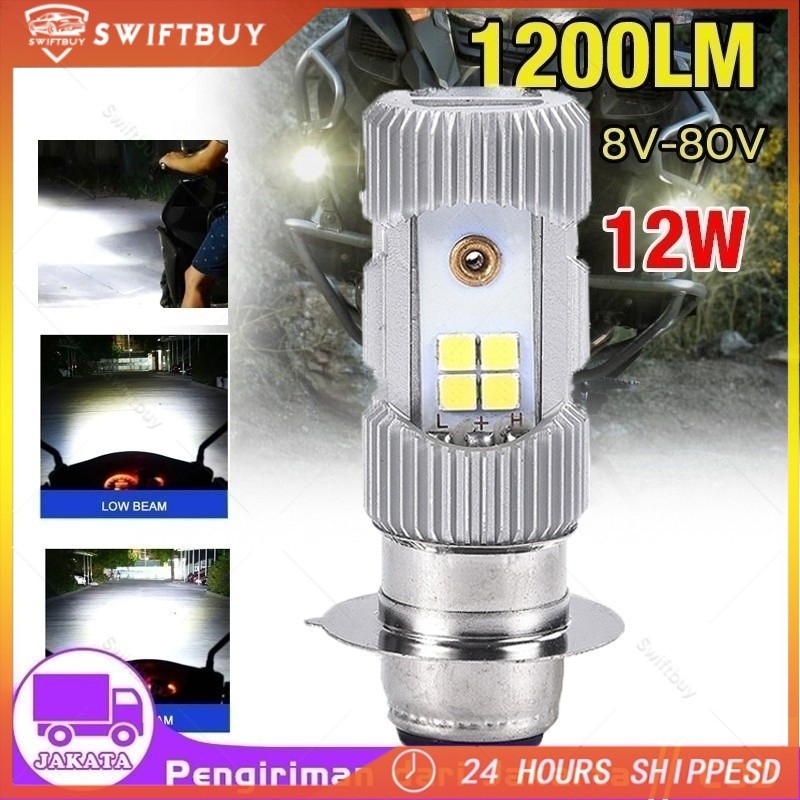 LAMPU DEPAN MOTOR LED PHILIBS-LAMPU LED 2SISI H6 ARUS DC P15D M5 BST BOHLAM LAMPU DEPAN MOTOR LED HS