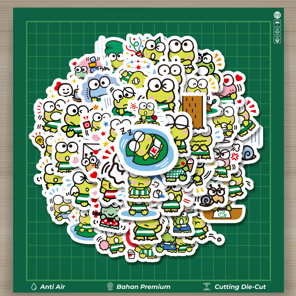 

HOT 50 PCS STIKER Stiker Kartun Keroppi Versi 1 Stiker Fashion Cars Decal Dingin Kartu Album Custom Vinyl Anti Air- Sticker Aesthetic Buku Journal Koper Casing HP Tablet Laptop Helm Motor Botol Minum