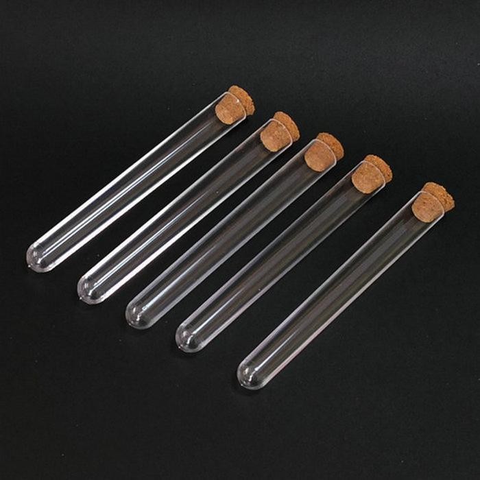 

Tabung Reaksi Plastik Tutup Kayu Gabus Test Tube Souvenir - 20 Pcs, Cocok untuk Hadiah, Penyimpanan Sample, dan Percobaan Laboratorium - 20PCS