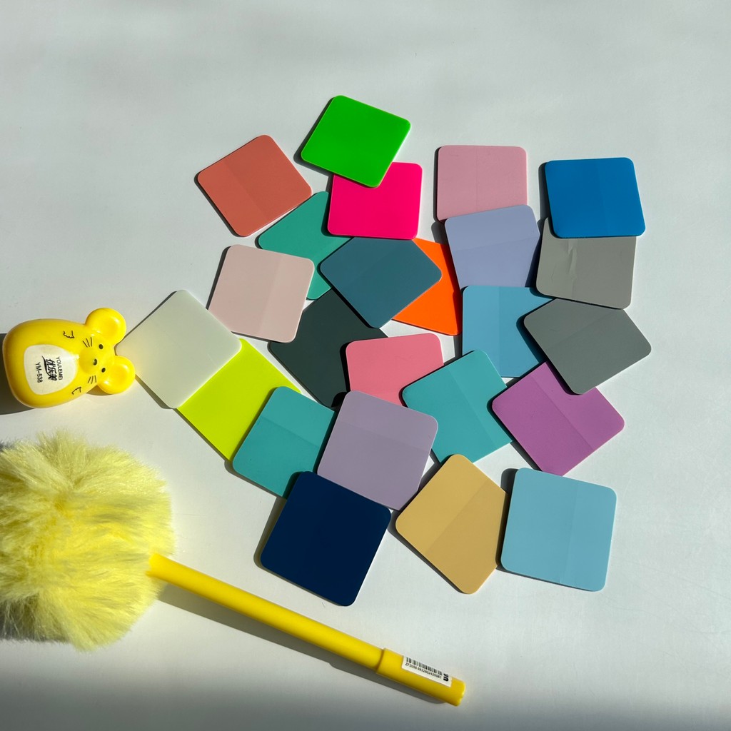 

480 Sheets Transparent Sticky Notes Tab Self-Adhesive Kawaii Clear Bookmarkers Annotation Books Page Marker Stationery