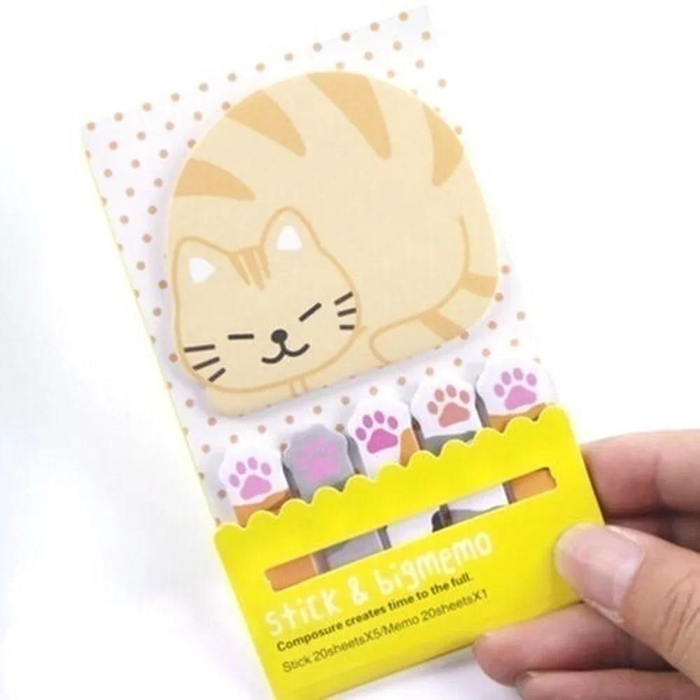 

2 Pcs/Set Kawaii Panda Cat Stickers Cartoon Sticky Notes Memo Bookmark Office Decoration School Supplies Journaling Accessories