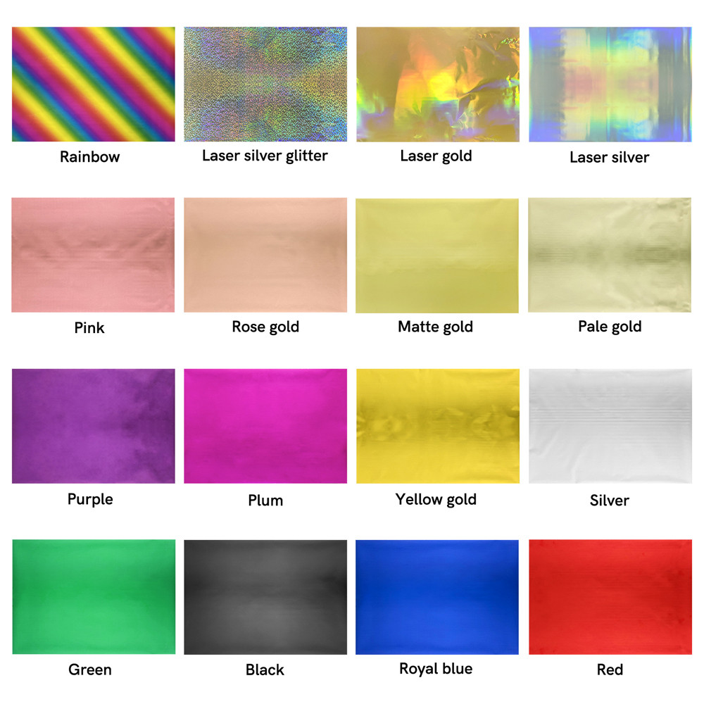 

50pcs/pack 20x29cm Toner Hot Stamping Foil Paper A4 Toner Reactive Foil Foil By Laser Printer and Laminator For DIY Crafts Paper