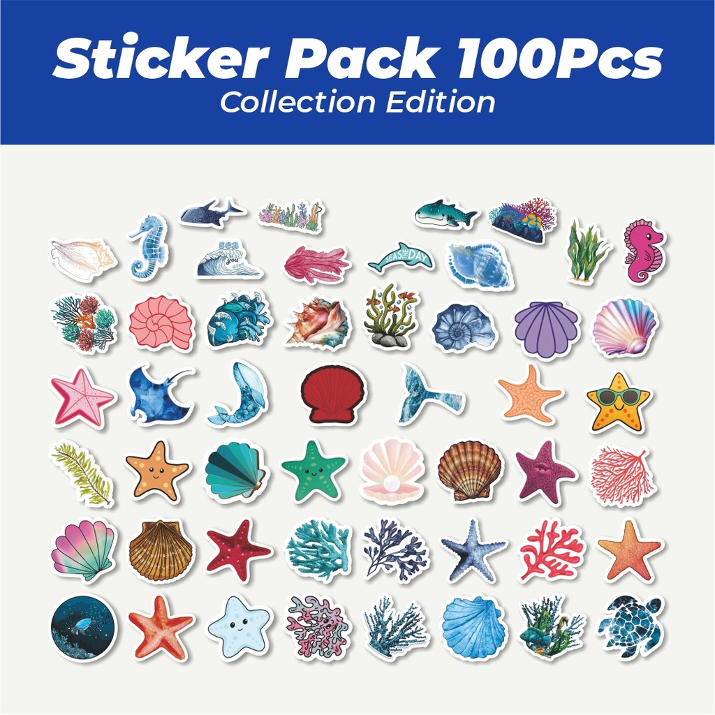 

Hot Stiker Magic Sea Series Lucu Anti Air Stikers Berperekat Waterproof Sticker Decal Buat Motor Helm Buku Journal Koper Casing HP Laptop Botol Minum