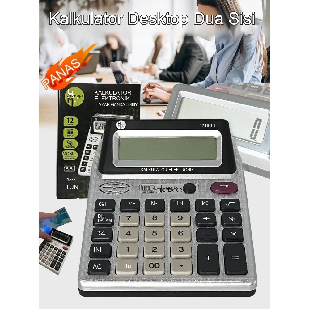 

Kalkulator khusus kantor desktop Kalkulator akuntansi keuangan layar dua sisi