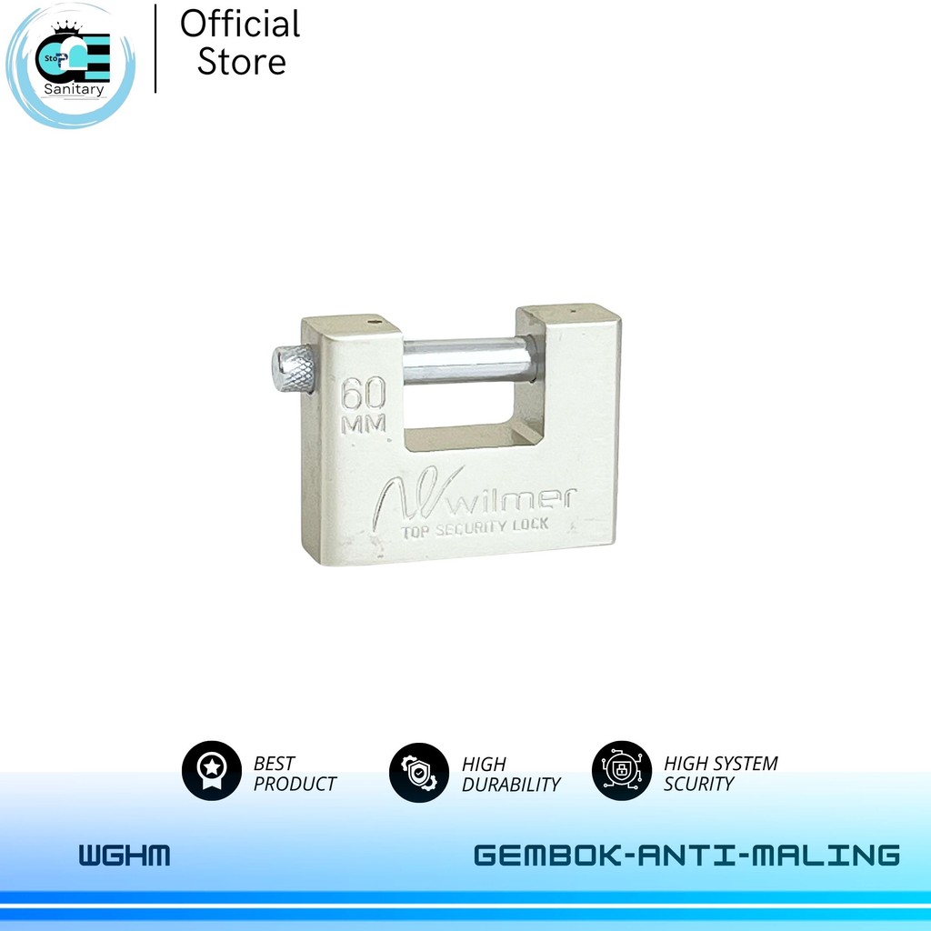 Gembok Pagar Anti Maling / Gembok Panzer / Gembok Hulk 60 mm 50 mm Wilmer