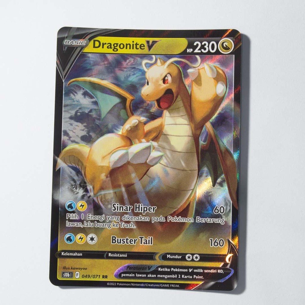 Dragonite V RR 049/071 S10b Pokemon Go Kartu Pokemon TCG Original Indonesia