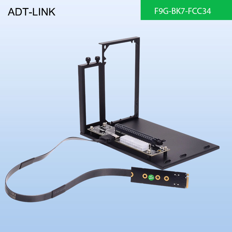 ADT-Link F9G OCuLink Interface External Graphics Card Docking Station ATX Open Super Power PCIe 4.0 