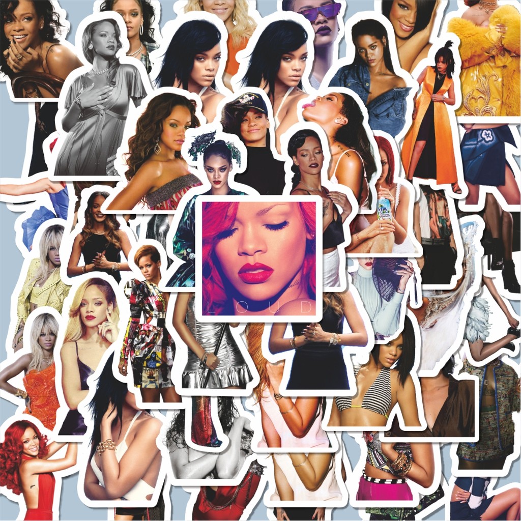 

100PCS Lucu Stiker Rihanna Series Stiker Aesthetic Stiker Anti Air Stikers Berperekat Waterproof sticker decal buat Motor Helm Buku Journal Koper Casing HP Laptop Botol Minum Hadiah anak