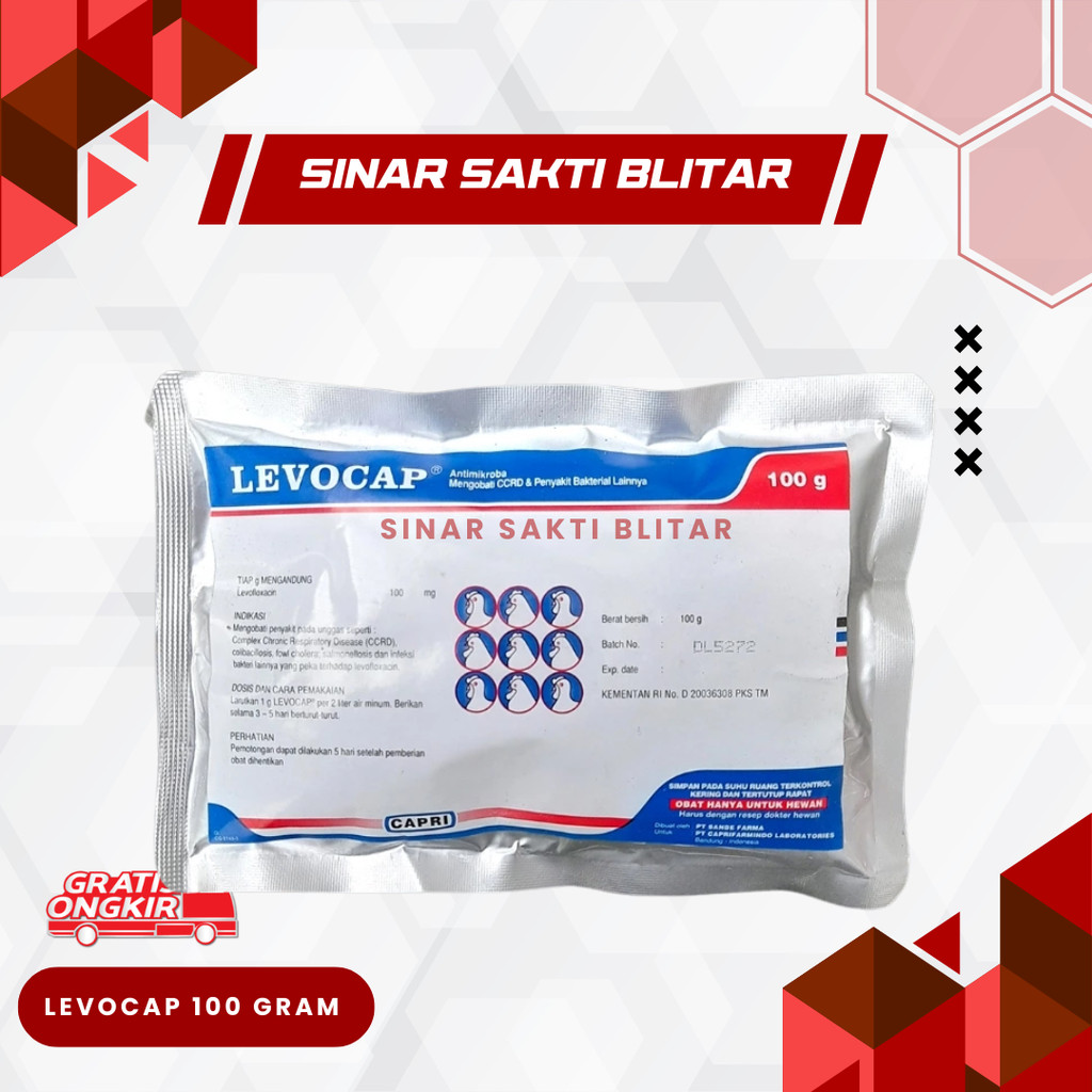 Levocap 100gram - Obat Spektrum Luas Untuk Pencernaan dan Pernafasan pada Unggas