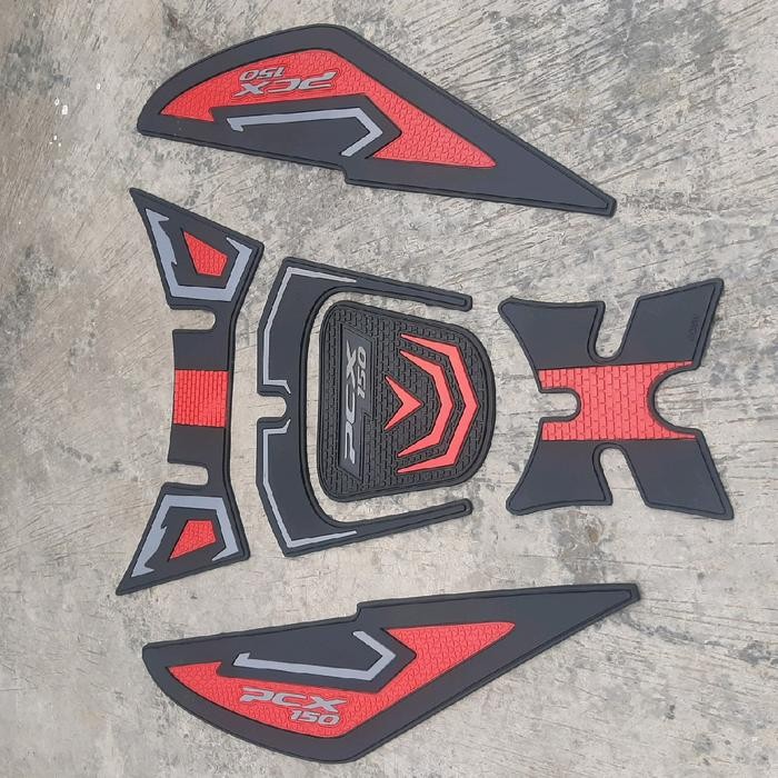 Tankpad Pcx 150 Bahan Karet Aksesoris Motor Honda Sporty - Merah Pcx 150