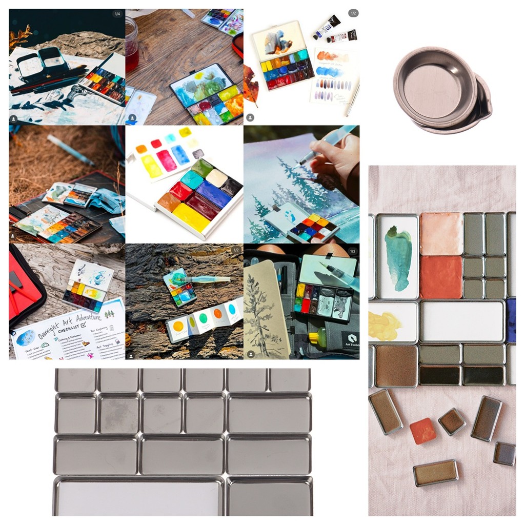 

High Quality Aluminum Artistic Palette, Magnetic 0.5ml/1ml/2ml Paint Box for Artist Travel