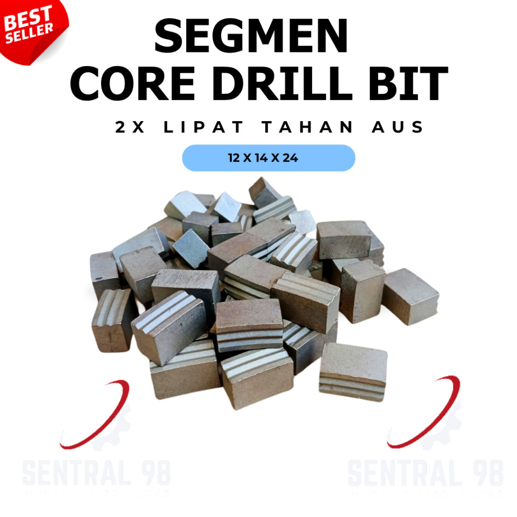 (anejual dotkom)  segment core drill bit/segmen mata bor sumur/segmen tembus batu keras