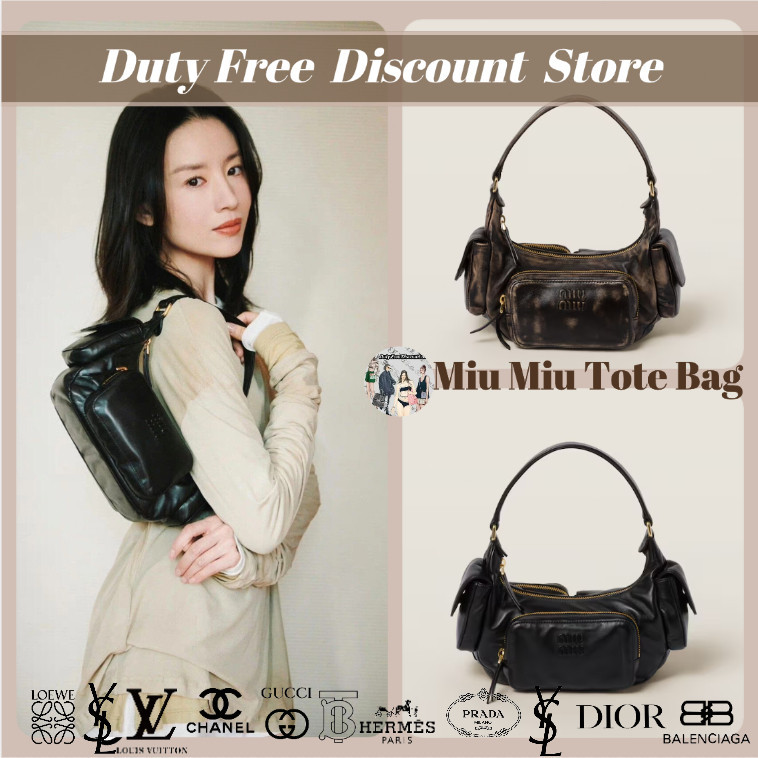 Tas Saku Kulit Nappa Miu Miu Tas Bahu / Tas Tangan / Tas Tangan Wanita Model 5BC146 Garansi Dua Tahu