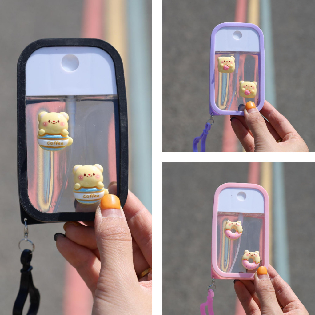 Botol Spray Hand Sanitizer Perfume Karakter Lucu/Spray Holder/Gantungan Spray/Botol Spray Hand Sanit