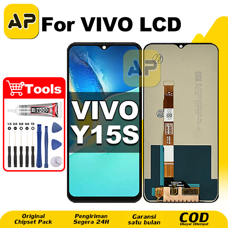LCD VIVO Y15S hp Layar Sentuh Fullset Glass Touchscreen Digitizer COD