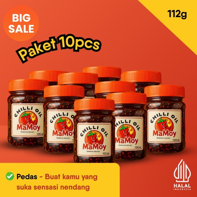 

Chilli Oil Mamoy Paket 10pcs Sambal Pedas Nendang Halal 112g