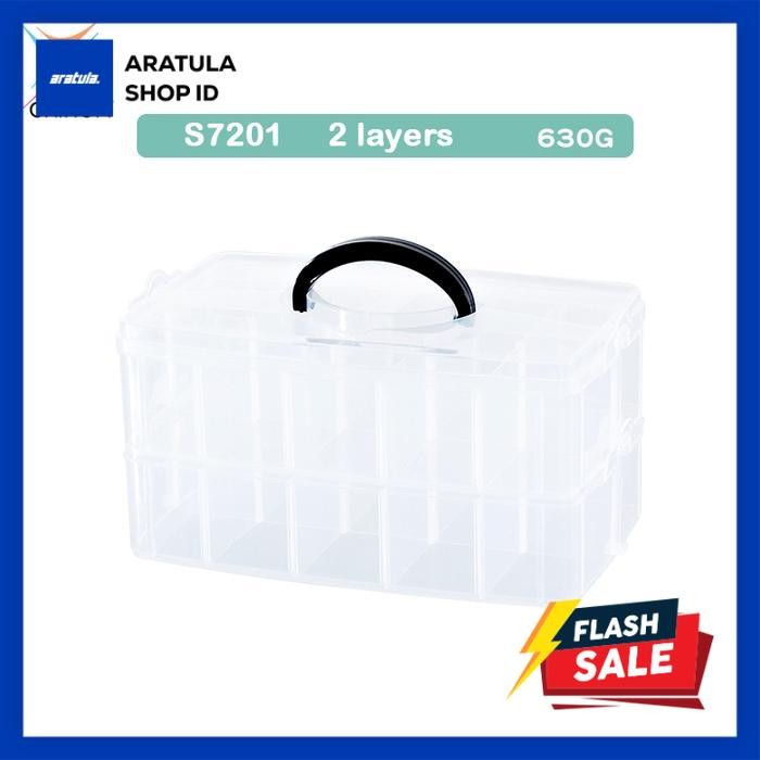 

Oxihom Tool Box Kotak Obat Kotak Penyimpanan Box Plastik Box Mainan - S7201 Transparan