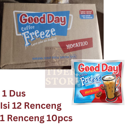 

⭐Ti9ers Store⭐ [GOOD DAY COFFEE FREEZE MOCAFIO 1 KARTON] GOOD DAY COFFEE FREEZE MOCAFRIO 30gr x 12 Renceng 1 DUS x 1 DUS = 120 Pcs - Kopi Mocafrio