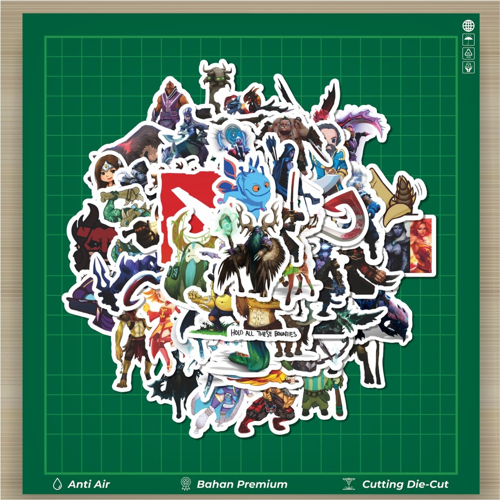 

HOT 50 PCS STIKER Defend Of The Ancient - DOTA Series 2 Fashion Cars Decal Dingin Kartu Album Custom Vinyl Anti Air- Sticker Aesthetic Buku Journal Koper Casing HP Tablet Laptop Helm Motor Botol Minum