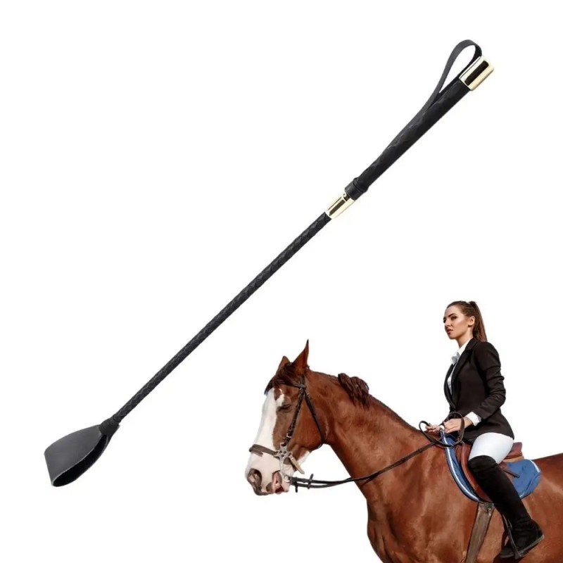 Pecut Kulit 60Cm Cambuk Berkuda Pu Leather Horse Whip Training Portable Pecut Kuda Tunggang