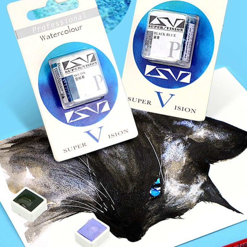 

Super Vision Layered Color Solid Watercolor Paint Water Color Pigment Aquarel Acuarelas for Painting Drawing Art Suppliers