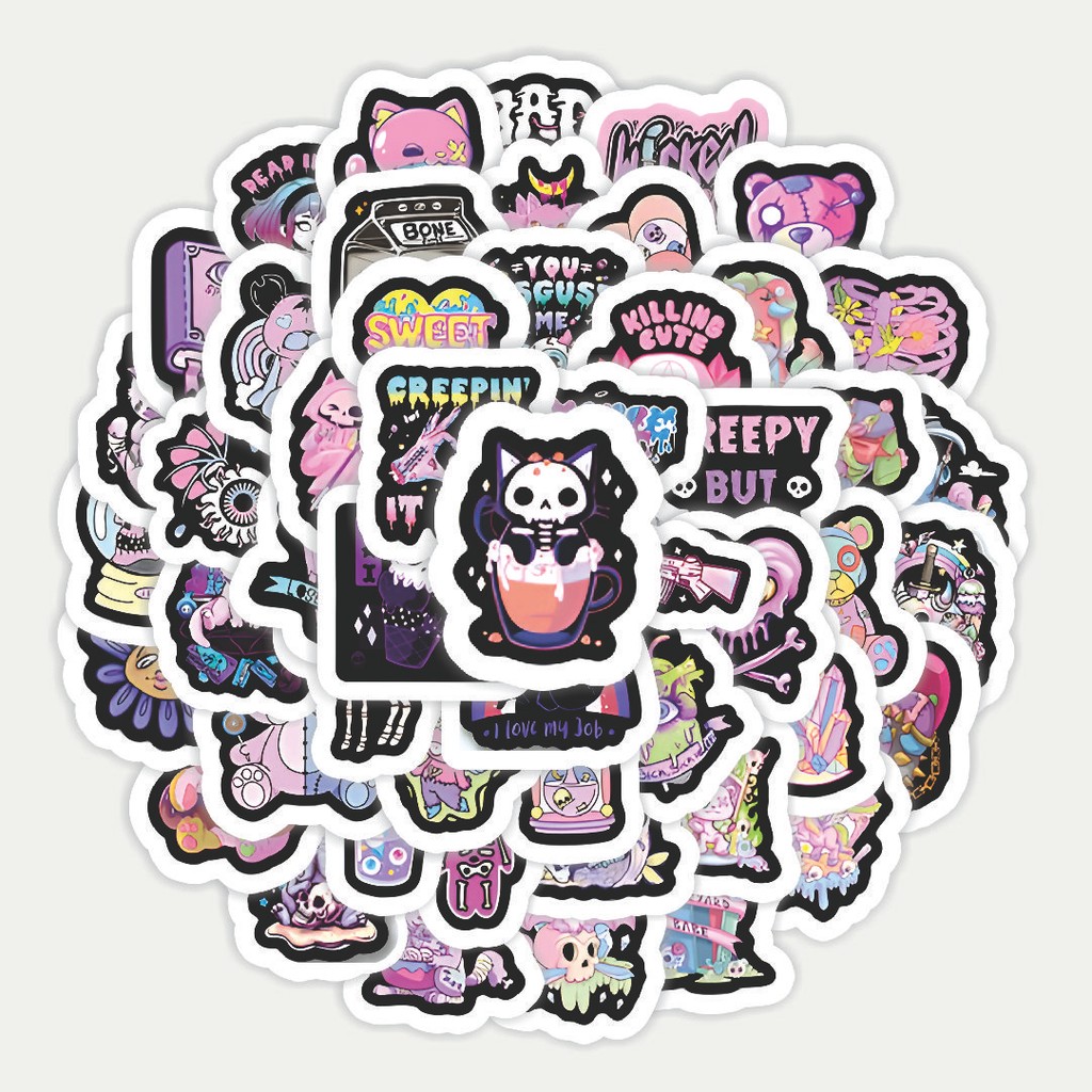 

Sticker Pack Stiker Halloween Cartoon Dark Purple [Kartun Halloween Ungu] | Sticker TUMBLR | Stiker LAPTOP KOPER HELM