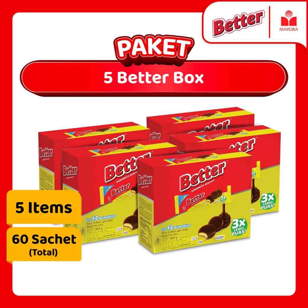 

Paket 5 Biskuit Better Box 360 Gram