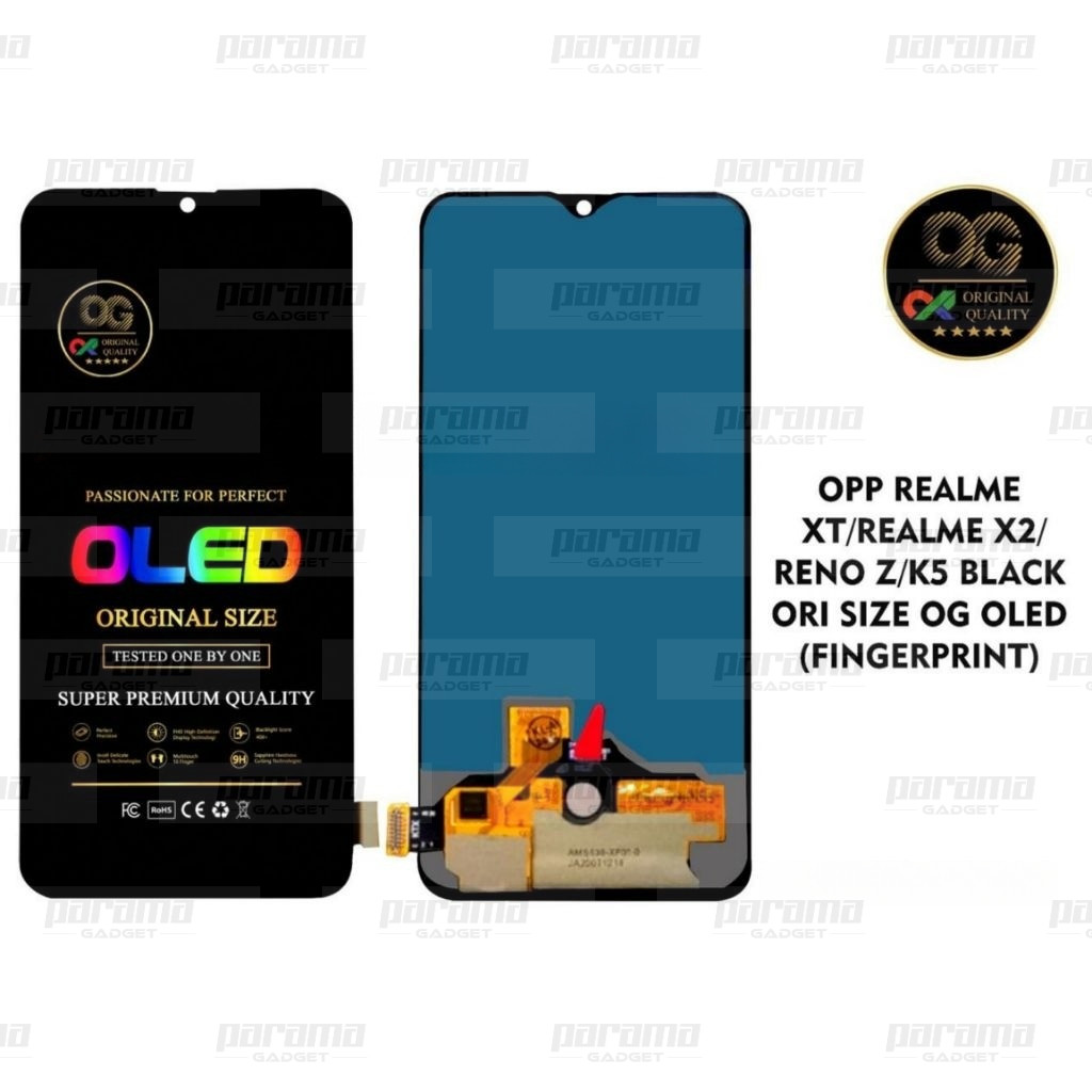 LCD REALME XT X2 RENO Z  K5 TOUCHSCREEN OLED FINGERPRINT ORI OG SUPER