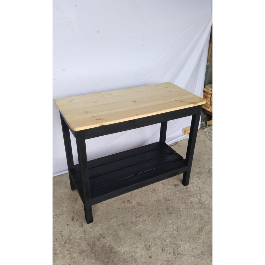 Meja rak , meja aqurium , meja belajar ,meja jati belanda , meja tv - Kaki putih