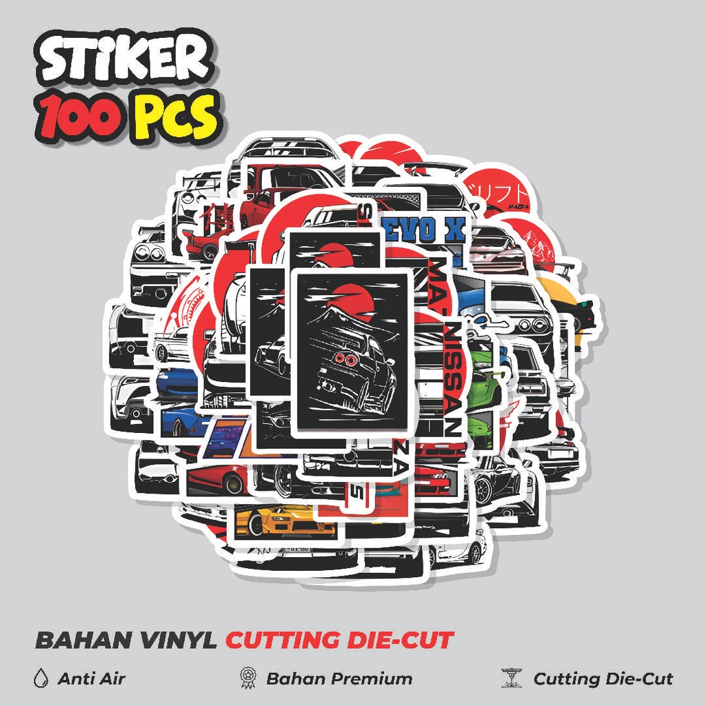 

Terbaru! 50 pcs Stiker JDM Supercar V2 Dekorasi Lucu Kreatif untuk Notebook, Skateboard, HP
