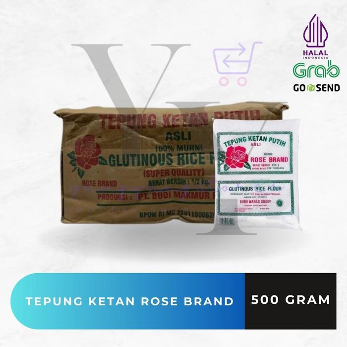 

1 Dus Isi 20 Bungkus Tepung Beras / Ketan Rose Brand 500 gram - Tepung Ketan
