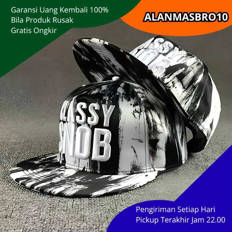 AM10 Topi Snapback Hat Hip-Hop Pria Wanita Keren Dewasaa Dewasa Distro Original 100% Korea Style Kec