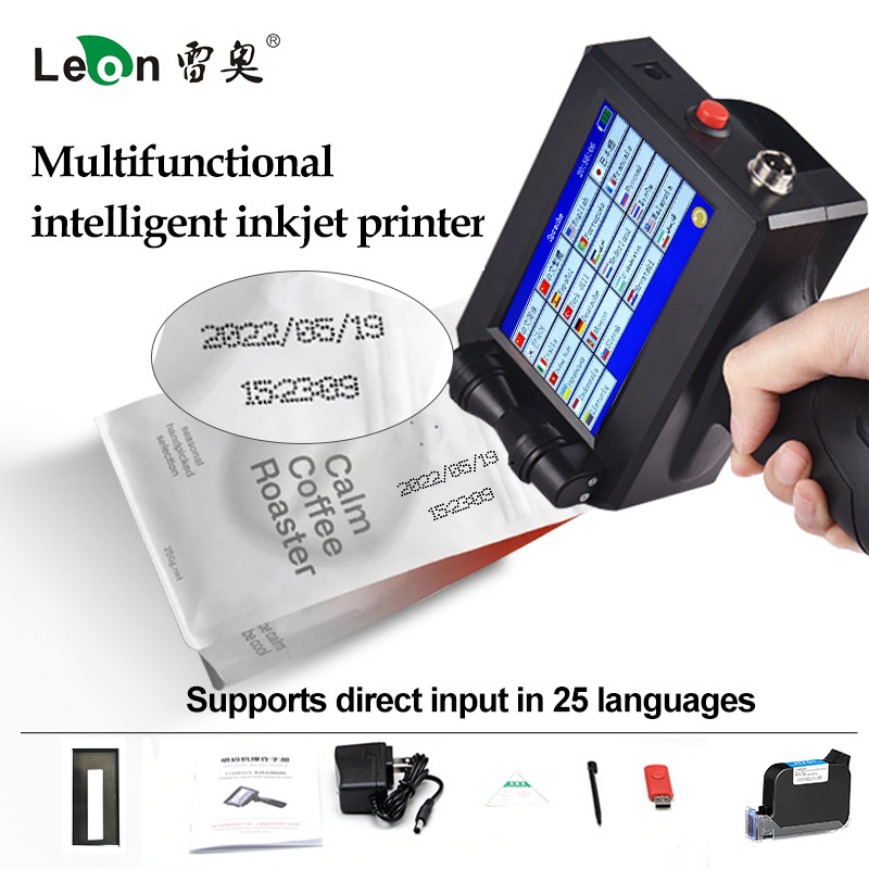 

Handheld Inkjet Label Printer Portable Production Date Pattern QR Code Encoder Fast Drying And Non Fading Packaging Bag Printing