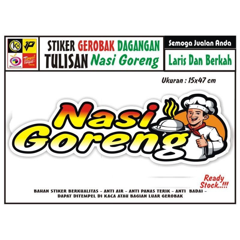 

Stiker Gerobak Stiker Kaca Etalase Stiker Nama Toko Nama Usaha Stiker Tulisan Nasi Goreng Full Colour
