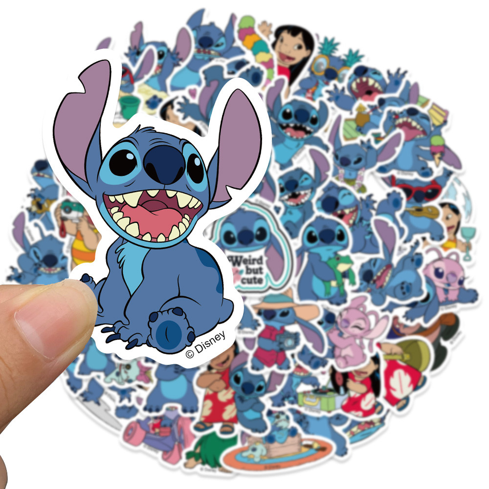 

51PCS Cute Cartoon Lilo & Stitch Stickers DIY Diary Laptop Luggage Skateboard Graffiti Decals Fun Classic Toy