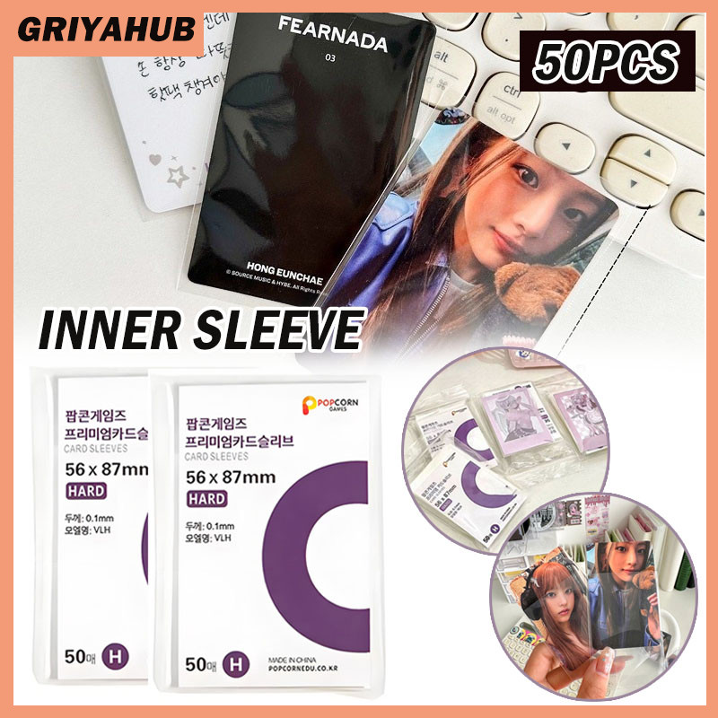 Popcorn Inner Sleeve Card 50 Lembar/Plastik Inner Sleeve Photocard Popcorn/Inner Sleeve Photocard