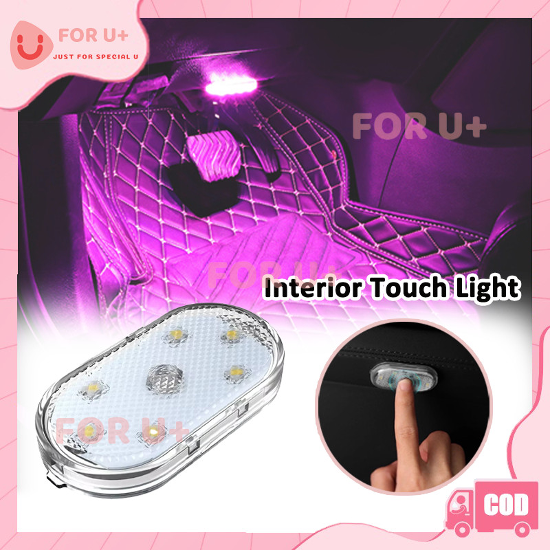 Lampu Sentuh LED Mobil Sensitif Sentuh / Lampu Interior Mobil Nirkabel / Lampu Ambient Auto Atap Lan