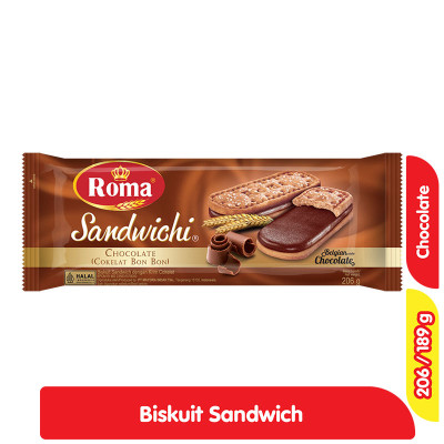 

Roma Biskuit Sandwich Cokelat 157 g - ARM