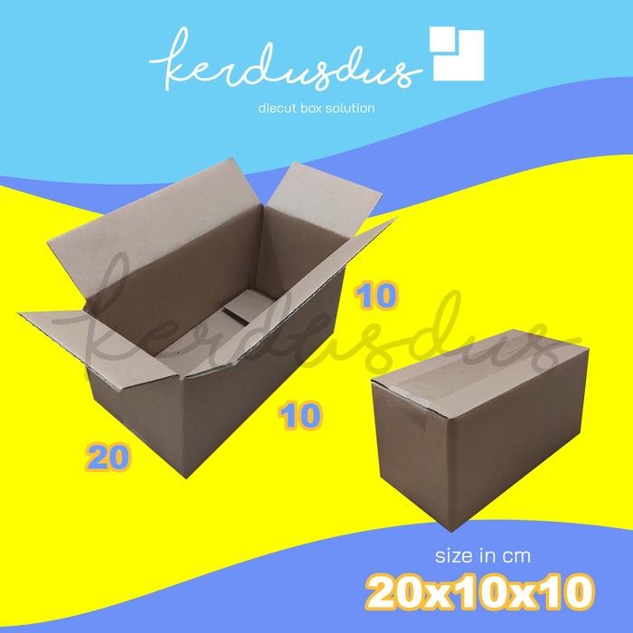 

20x10x10 cm kardus box karton kotak packing packaging POLOS SHEET