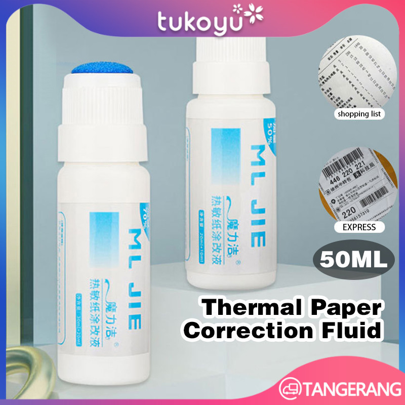 

50ml Cairan Koreksi Thermal Paper Penghapus Tinta Termal Cepat Kering Tidak Merusak Kertas