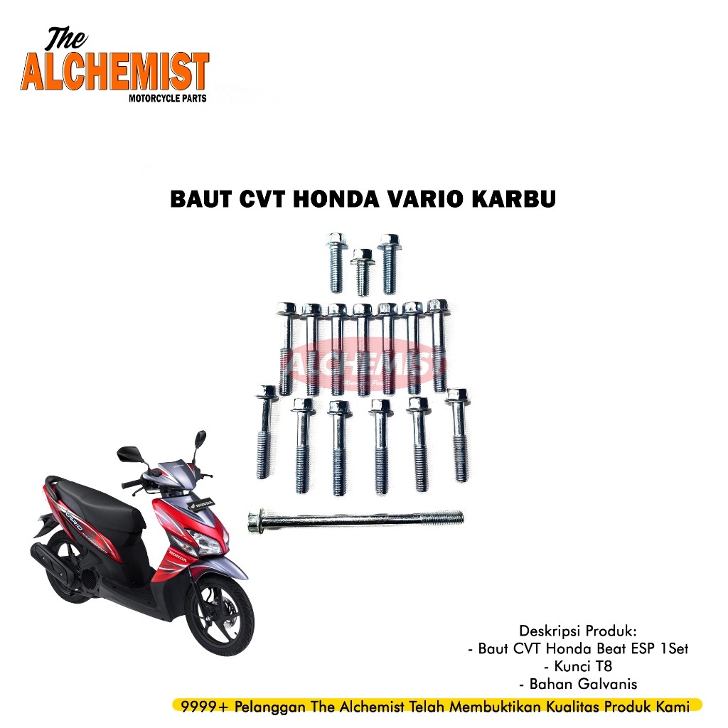 COD / Promo / Original / Baut Cover CVT Vario 110 / Baud CVT Vario 110 Lama 1Set / Baut Baud CVT Hon