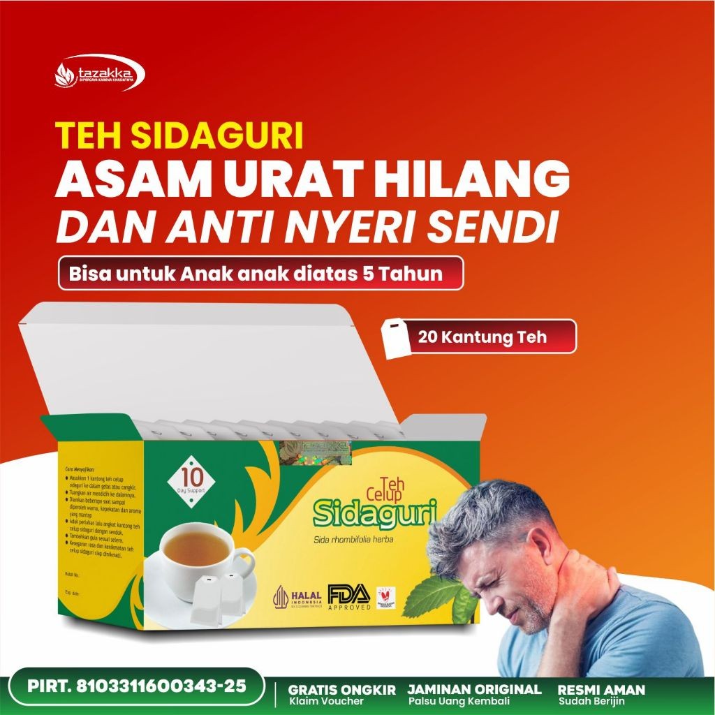 

Obat Asam Urat Pegel Linu Reumatik dengan Minuman Herbal Teh Sidaguri dari Tazakka isi 20 Kapsul