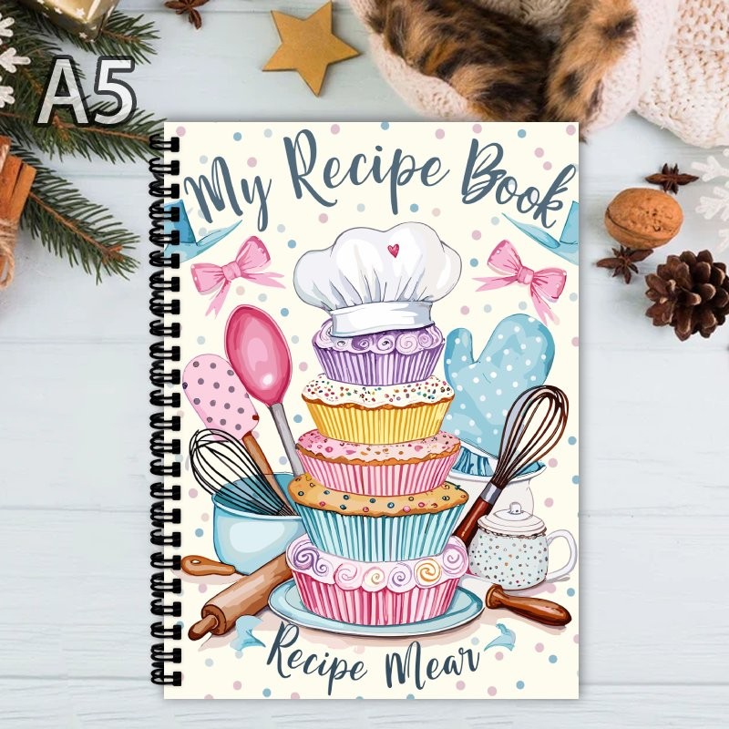 

German cover and colorful inner pages recipe notebook with,suitable gift for personal recipes and meal planning food enthusiasts