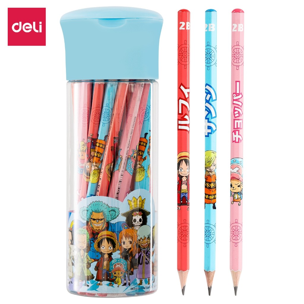 

Deli Pensil EC023-2B Tube 50pcs – Karakter One Piece, 2B, Bonus Rautan, Kuat & Nyaman