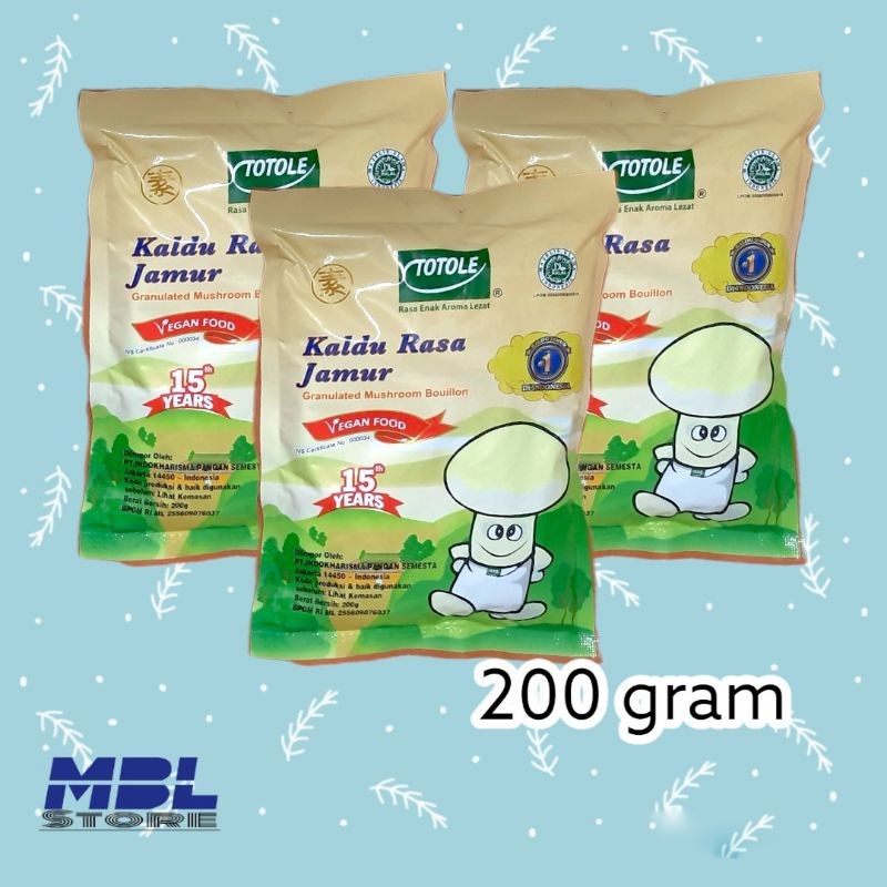 

Totole kaldu jamur 200 gram Granulated Mushroom