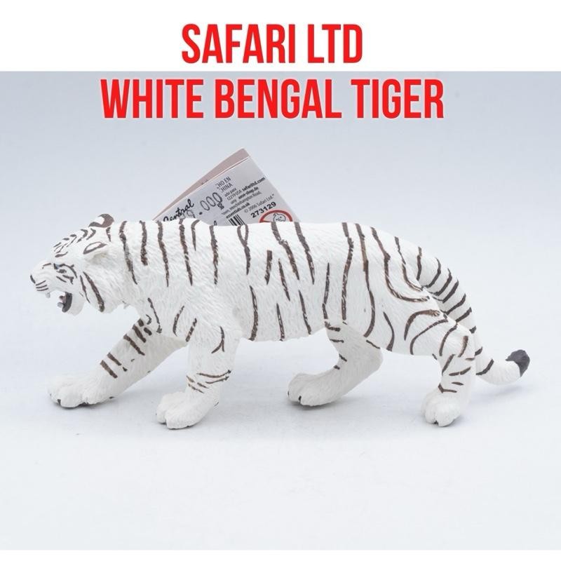 Safari Ltd White Bengal Tiger Harimau Putih Bengal Panthera tigris tigris Mainan Binatang Miniature 