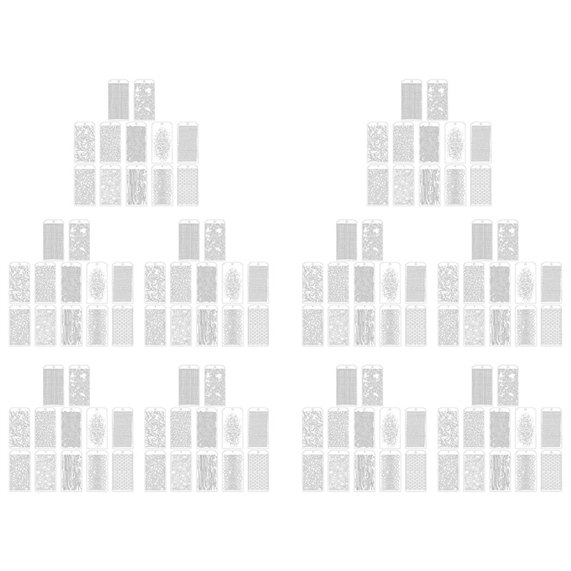 

A03F-120 Pieces Stencils For Crafts, Brick Dot Layering Stencils Mixed Media Art Texture Stencils For Painting On Card Making