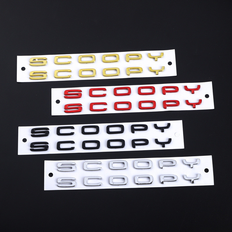 (HB) (SEPASANG) Emblem Stiker Logo ABS Motor Timbul 3D Honda Scoopy Timbul