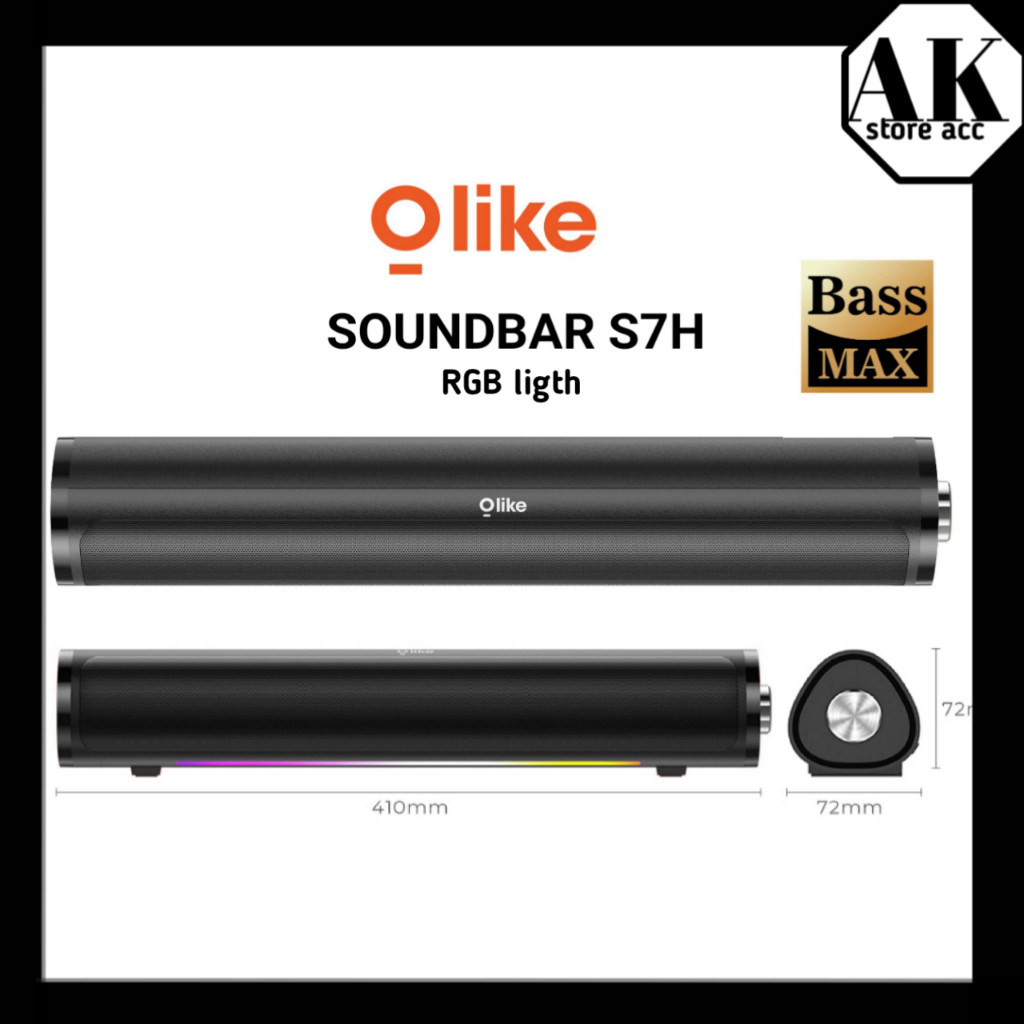 

SOUNDBAR SPEAKER OLIKE S7H BLUETOOTH5.3 RGB LIGTH INPUT AUX ORIGINAL GARANSI RESMI
