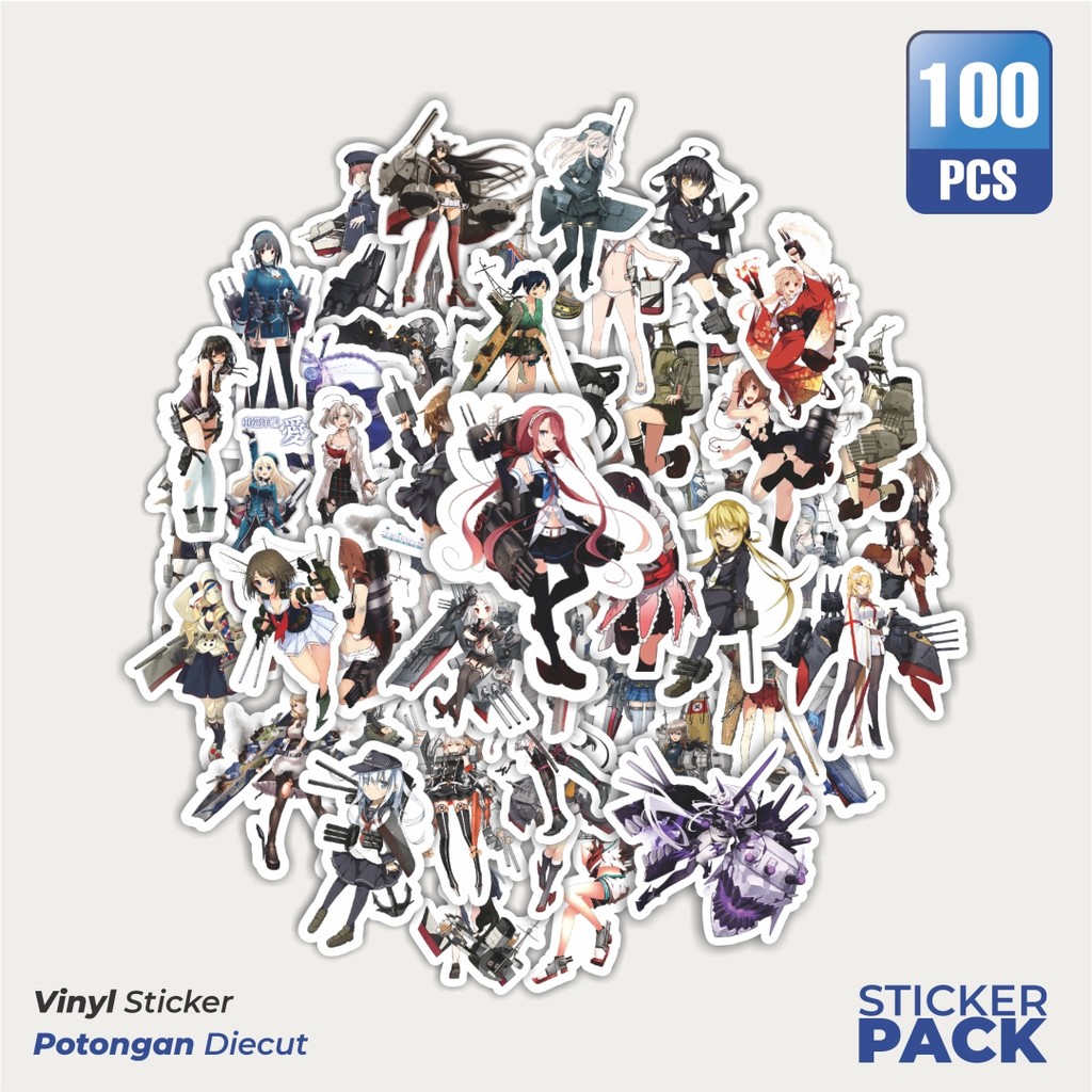 

Super Hemat! 100 PCS Stiker Anime Game Series Kantai Coection Character 2 Dekorasi Lucu Kreatif untuk Notebook, Skateboard, HP